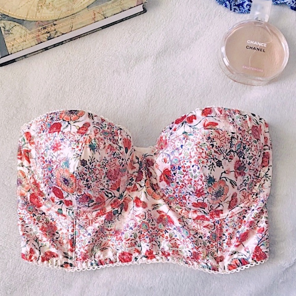 NWT Victoria’s Secret Dream Angels Floral Bustier Multiway Strapless Corset Bra